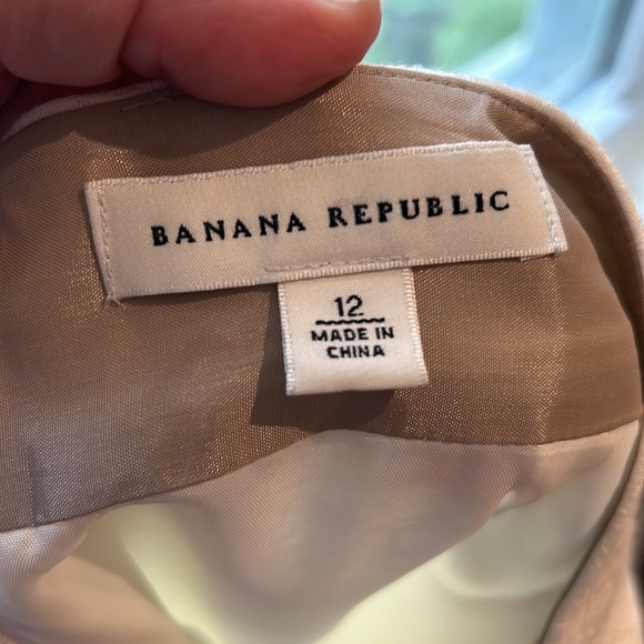 Banana Republic Cream Lined Pencil Skirt Bridal Formal Elegant Summer Size 12 - Picture 3 of 9